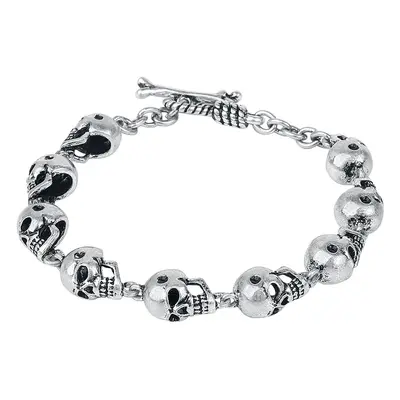 Bracelet de Rock Rebel by EMP - Crânes - pour Homme - couleur argent