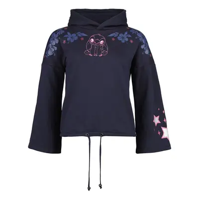 Sweat-shirt à capuche Disney de Lilo & Stitch - Stitch - S à XXL - pour Femme - bleu foncé