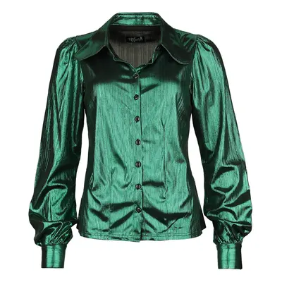 Chemisier Rockabilly de Hell Bunny - Gigi Blouse - XS à - pour Femme - vert