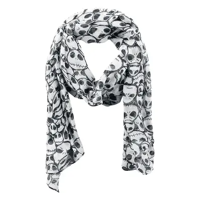 Foulard Disney de L'Étrange Noël De Monsieur Jack - Jack Skellington - pour Femme - blanc/noir