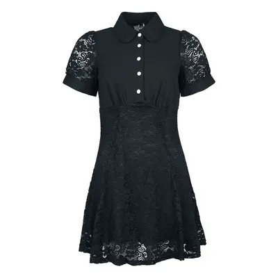 Robe mi-longue Gothic de Hell Bunny - Dominica Dress - XS à XL - pour Femme - noir