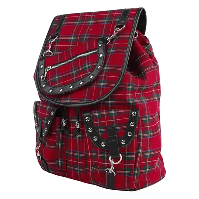 Sac à dos de Banned Alternative - Sac À Dos Tartan Rouge - pour Femme - noir/rouge