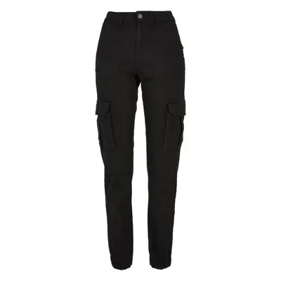 Pantalon Cargo de Urban Classics - Pantalon Pratique Coton Sergé à 32 - pour Femme - noir