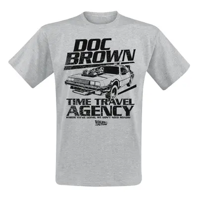 T-Shirt Manches courtes de Retour Vers Le Futur - Doc Brown Time Travel Agency - S à XXL - pour 