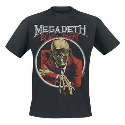 T-Shirt Manches courtes de Megadeth - Black Friday Europe '87 - S à XXL - pour Homme - noir