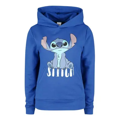 Sweat-shirt à capuche Disney de Lilo & Stitch - Stitch - Assis - S à 3XL - pour Femme - bleu