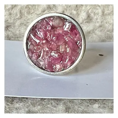 Tourmaline rose Anneau ajustable soleil