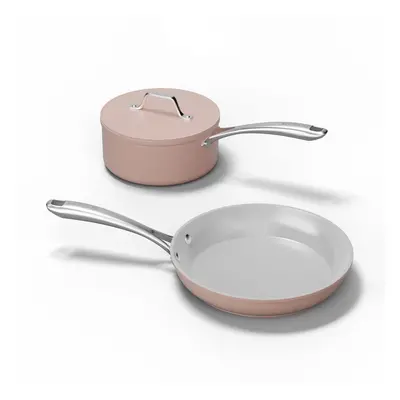 Set de Poele et Casserole, 2 Pièces Batterie de Cuisine Antiadhésive