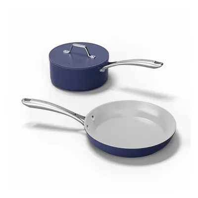 Set de Poele et Casserole, 2 Pièces Batterie de Cuisine Antiadhésive