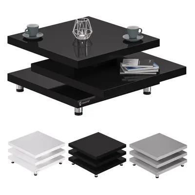 Table basse New York 60x60cm noire rotative