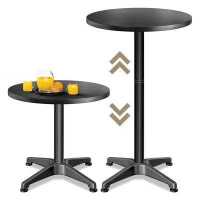 Table haute ronde ⌀60cm réglable en hauteur 70-115cm