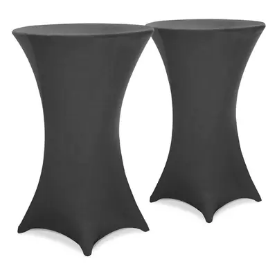 Housse de table haute, set de 2, anthracite Ø70cm