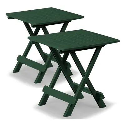 2x Table d'appoint de jardin verte Adige 45x43x50cm