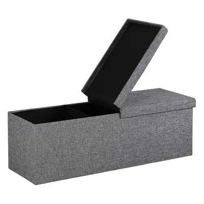 Banc coffre gris foncé 115x38x38cm siège