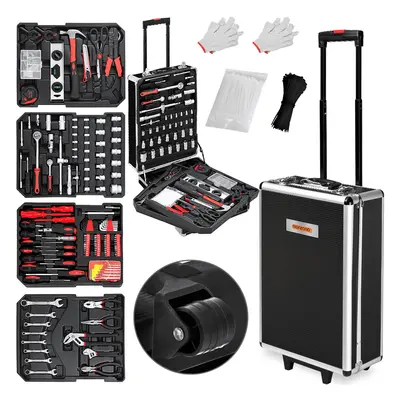 Valise à outils roulante en aluminium 899 pièces