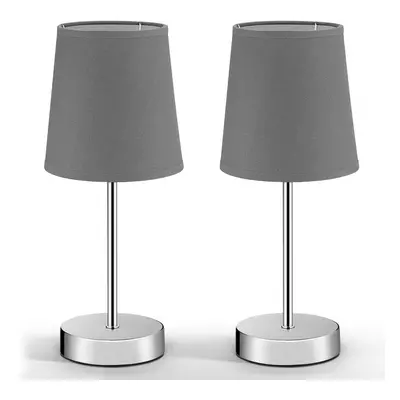 Lampe de table avec abat-jour lot de 2 gris