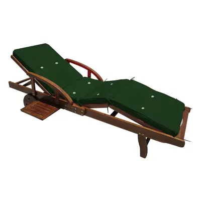 Coussin pour transat vert 195cm rembourré matelas