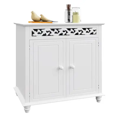 Commode vintage Jersey blanche 76x65x35cm