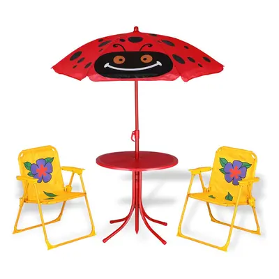 Table et chaises pour enfant avec parasol ajustable