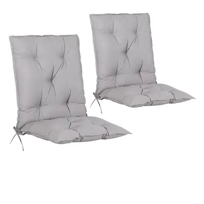 Set de 2 coussins gris pour chaise avec dossier