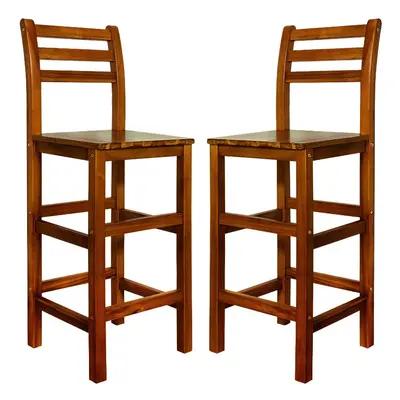 2x Tabouret de bar en bois 110x40x36cm