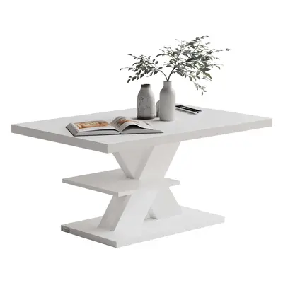 Table basse Detroit blanc 90x60x45cm