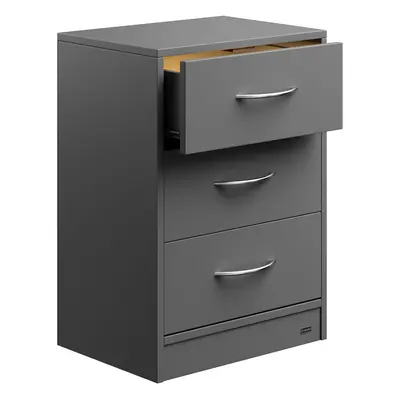 Table de chevet Eloise anthracite 54x39x28cm avec LED