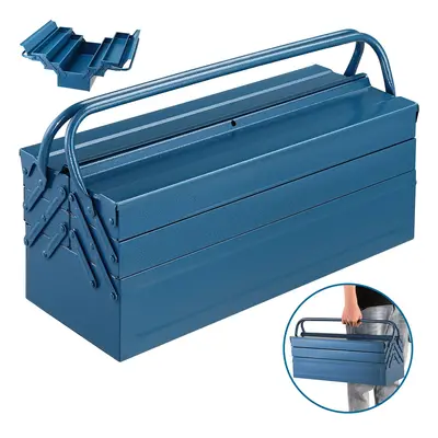 Boîte à outils bleu 580x220x210mm pratique en acier