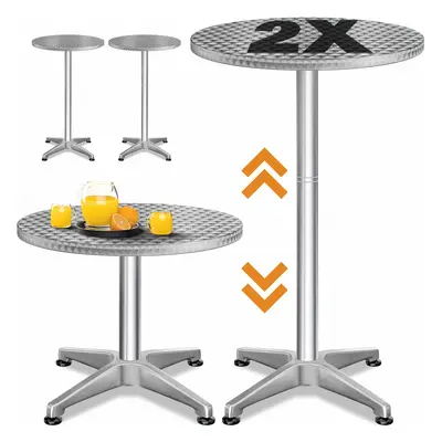 2x Mange-debout Ø60cm en aluminium