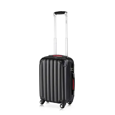 Valise rigide noire M 34L 33,5x21x50cm bagage avec cadenas