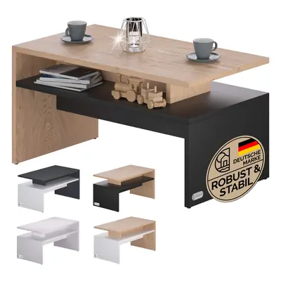 Table basse Sacramento bois/gris 95x55x50cm