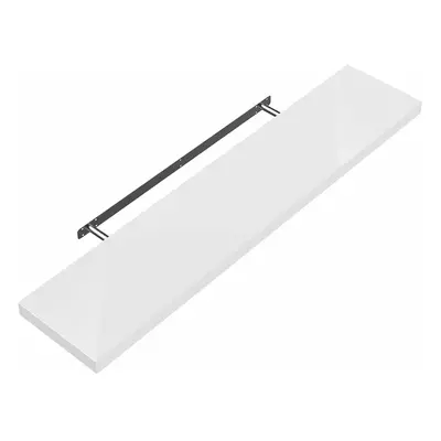 Etagère murale flottante 50cm max. 15kg blanc brillant MDF support de fixation