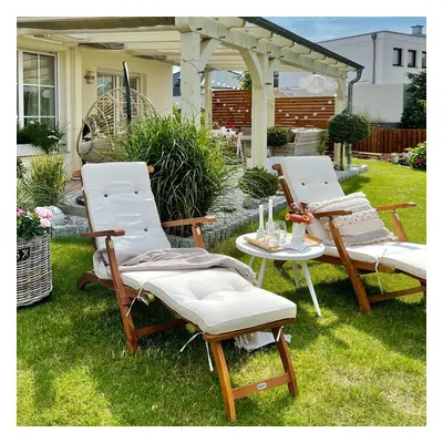 Transat de jardin Queen Mary 120x54x95cm en bois