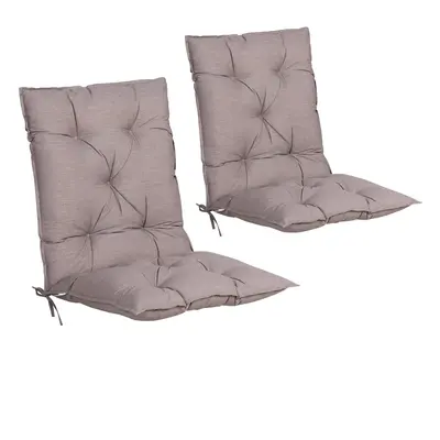 Set de 2 coussins crème chiné pour chaise avec dossier