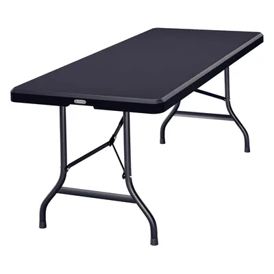 Table pliable anthracite 183x76cm en plastique robuste