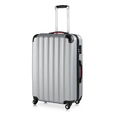 Valise rigide xl argent 45,5x28x70 cm avec serrure