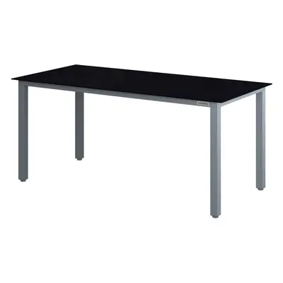 Table de jardin Bern argent 190x90x75cm en aluminium