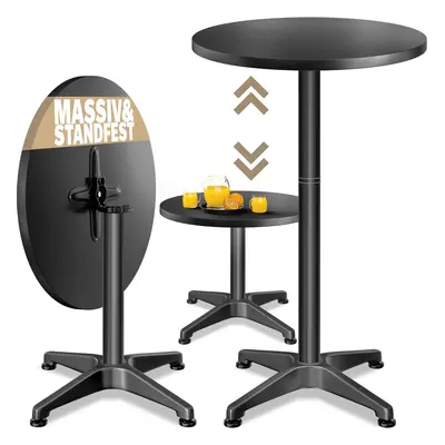 Table de bar pliable ronde ⌀60cm réglable en hauteur 70-115cm