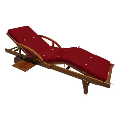 Coussin pour transat chaise longue de jardin Rouge 195 cm