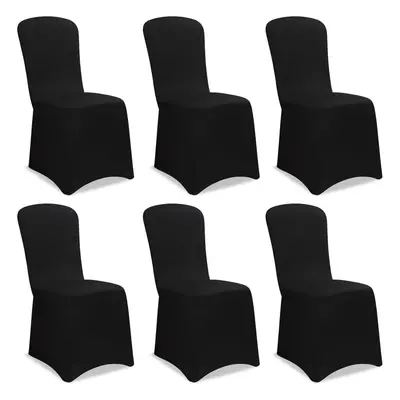 Lot de 6 housses de chaise Noir pour fête revêtement