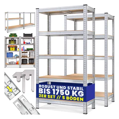 2x Étagère charge lourde 180x90x40cm 875kg max.