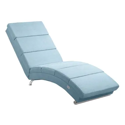 Chaise de relaxation bleu pétrole London en tissu