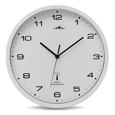 Horloge murale 31cm blanche radio pilotée