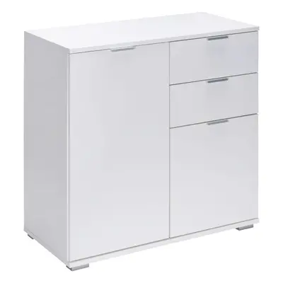 Commode "Alba"" blanche 2 portes et tiroirs - Type DB121"