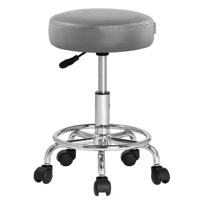 Tabouret à roulettes pivotant 360° Gris