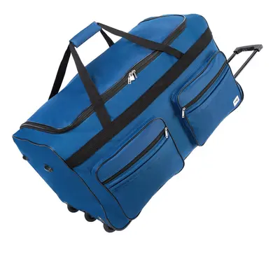 Sac de voyage XXL bleu avec roulettes - 85 x 43 x 44 cm