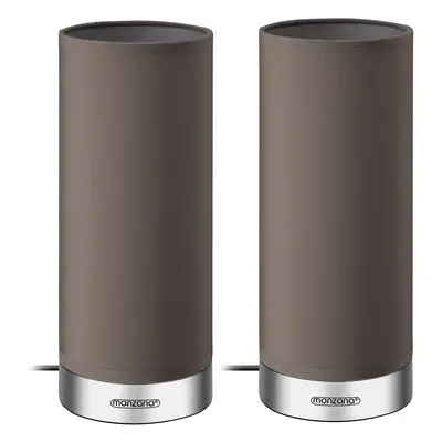 2x Lampe de table Lumo taupe tactile