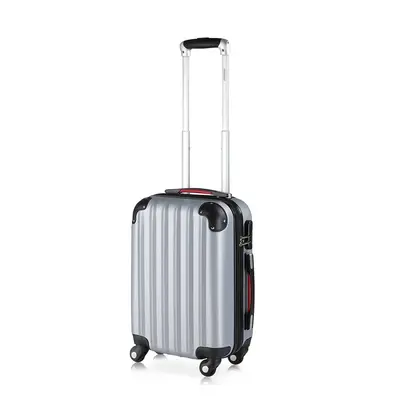 Valise rigide argent 35,5 x 21,5 x 50 cm