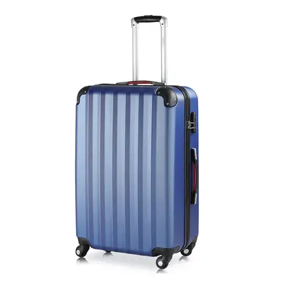 Valise rigide XL bleu 45,5x28x70cm avec serrure