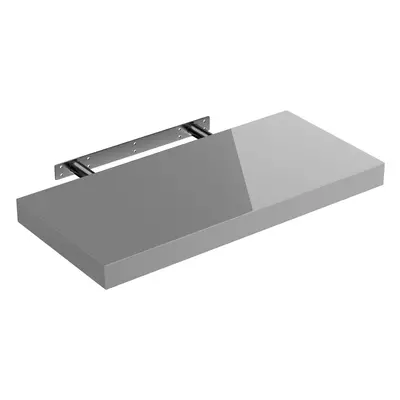 Etagère murale flottante 50cm max. 15kg gris brillant MDF support de fixation